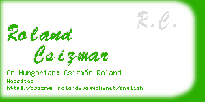 roland csizmar business card
